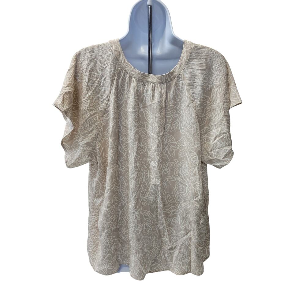 Torrid Womens SZ 1 14/16 1x Washable Crinkle Gauze V-Neck Flutter Short Sleeve - Picture 3 of 4